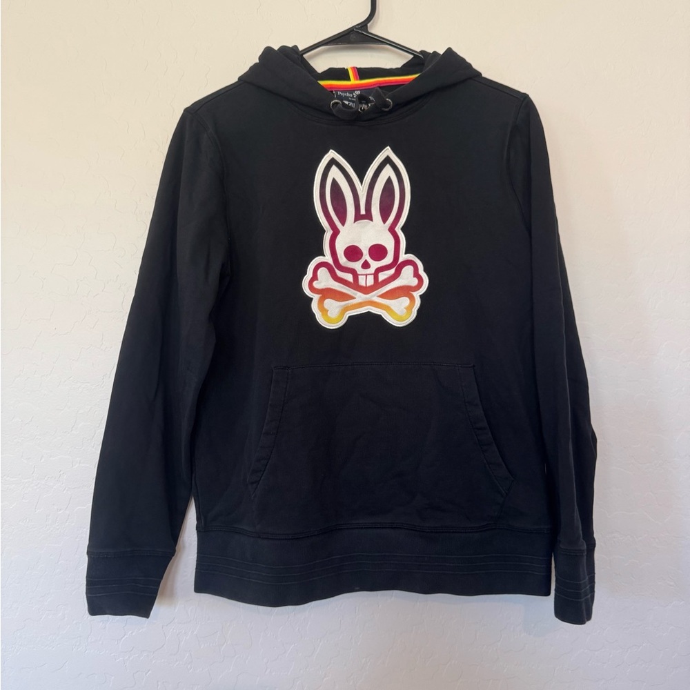 Psycho Bunny Truro Pullover Hoodie Black size small